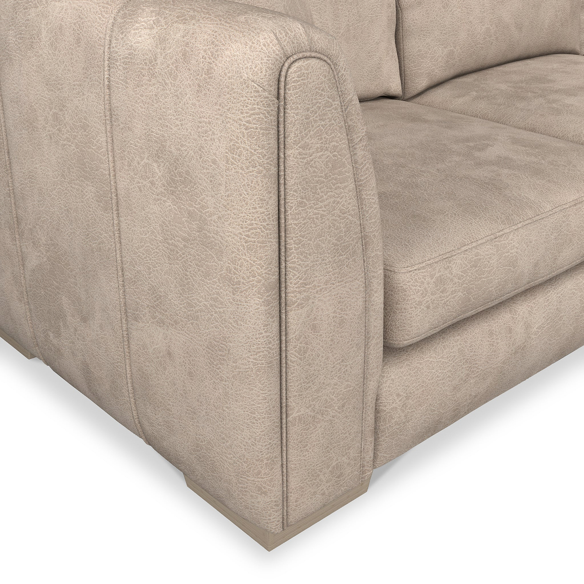 Oakley-faux-leather-2-corner-2-sofa-mink from Roseland Furniture