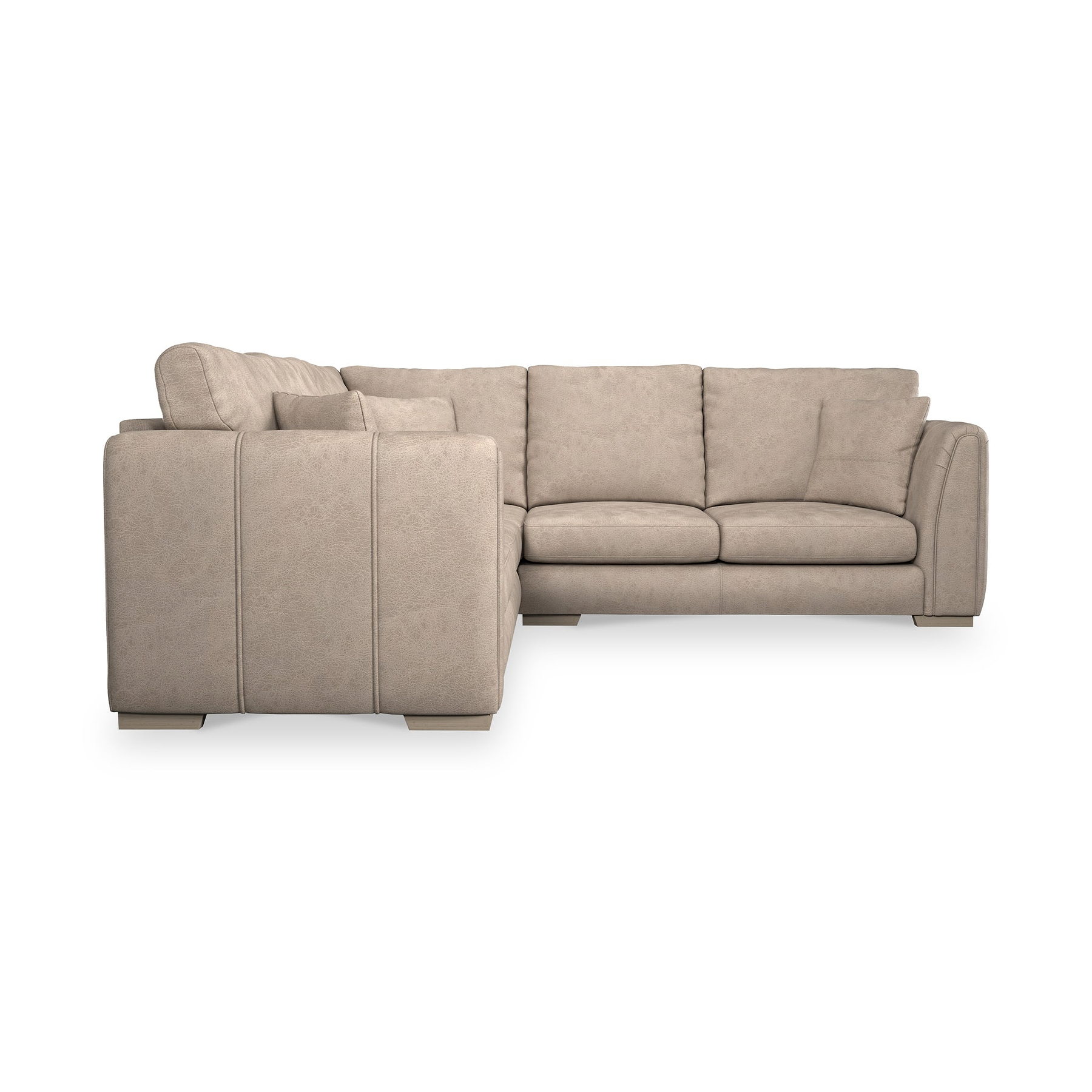 Oakley-faux-leather-2-corner-2-sofa-mink from Roseland Furniture