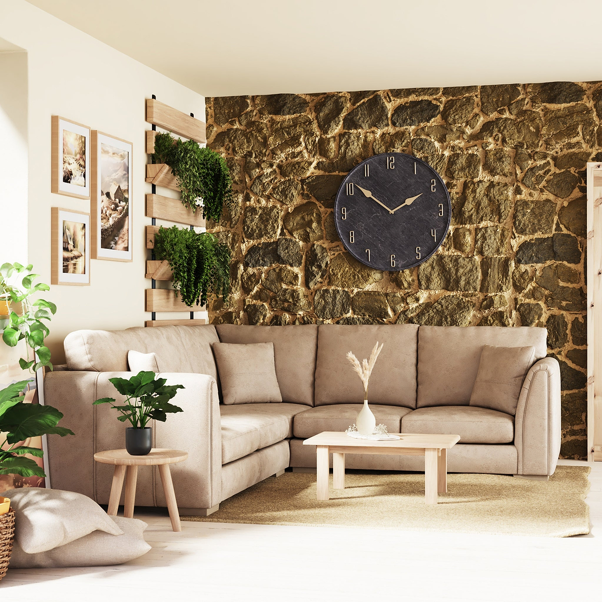Oakley-faux-leather-2-corner-2-sofa-mink from Roseland Furniture