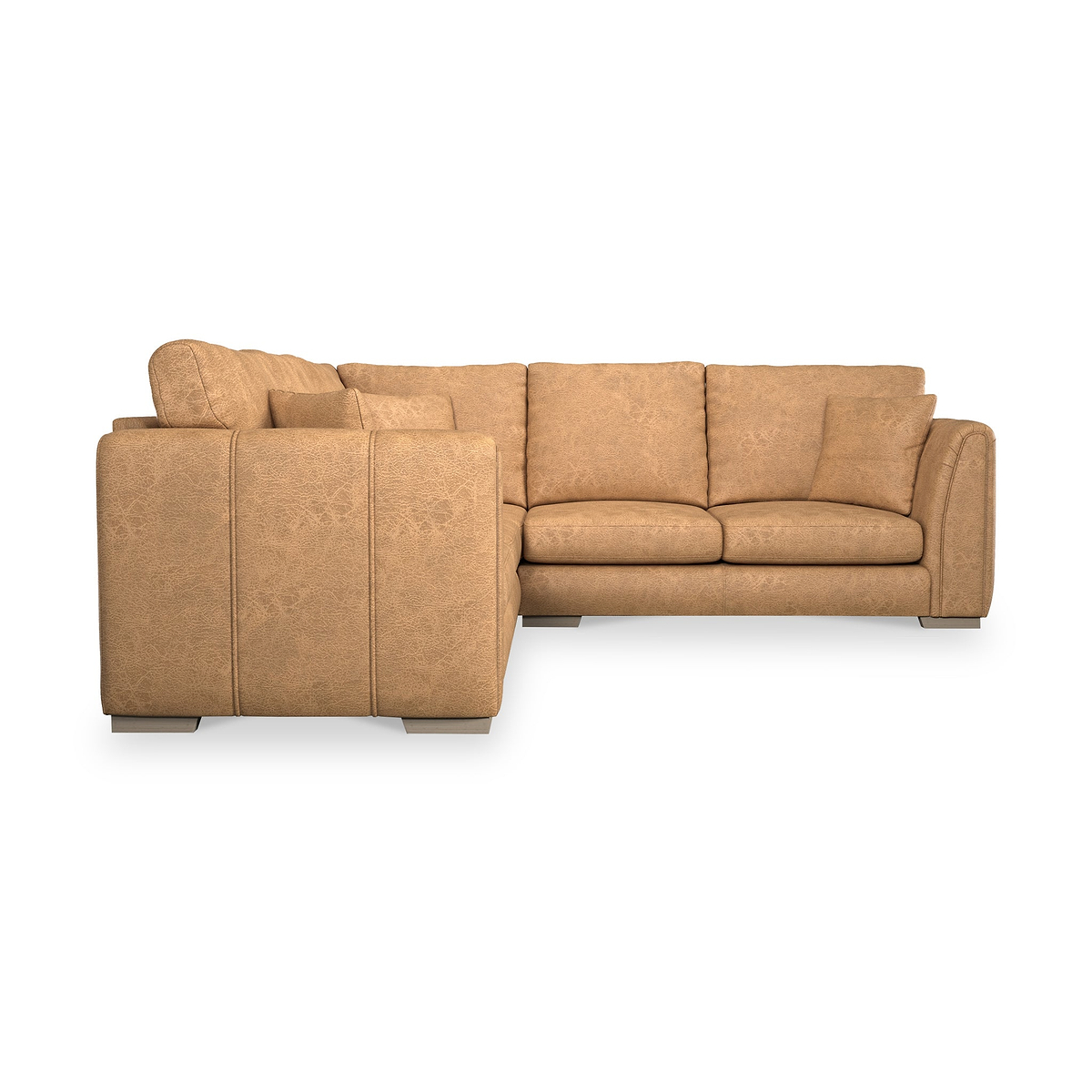 Oakley-faux-leather-2-corner-2-sofa-tan from Roseland Furniture