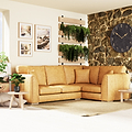 Oakley-faux-leather-2-corner-2-sofa-tan from Roseland Furniture