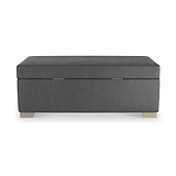 Oakley-faux-leather-storage-footstool-charcoal from Roseland Furniture