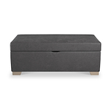 Oakley-faux-leather-storage-footstool-charcoal from Roseland Furniture
