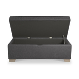 Oakley-faux-leather-storage-footstool-charcoal from Roseland Furniture