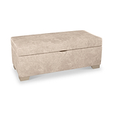 Oakley-faux-leather-storage-footstool-mink from Roseland Furniture
