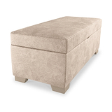 Oakley-faux-leather-storage-footstool-mink from Roseland Furniture