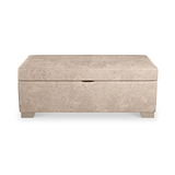 Oakley-faux-leather-storage-footstool-mink from Roseland Furniture