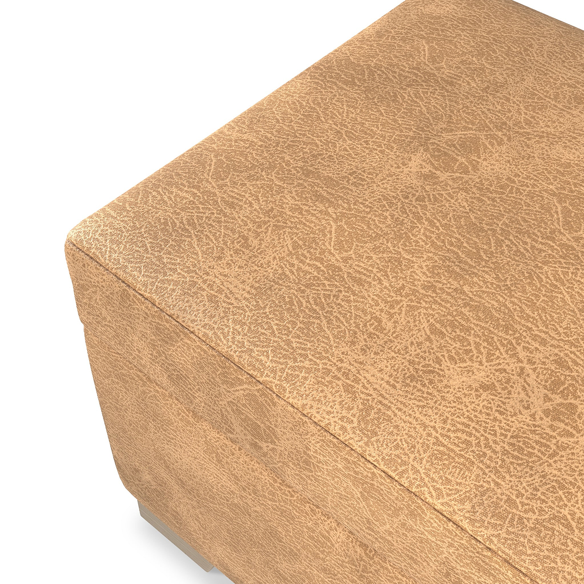 Oakley-faux-leather-storage-footstool-tan from Roseland Furniture