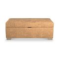 Oakley-faux-leather-storage-footstool-tan from Roseland Furniture