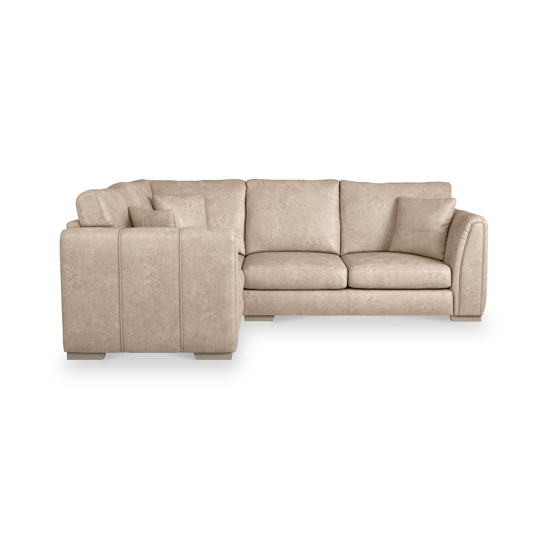 Oakley-faux-leather-lh-corner-sofa-mink from Roseland Furniture