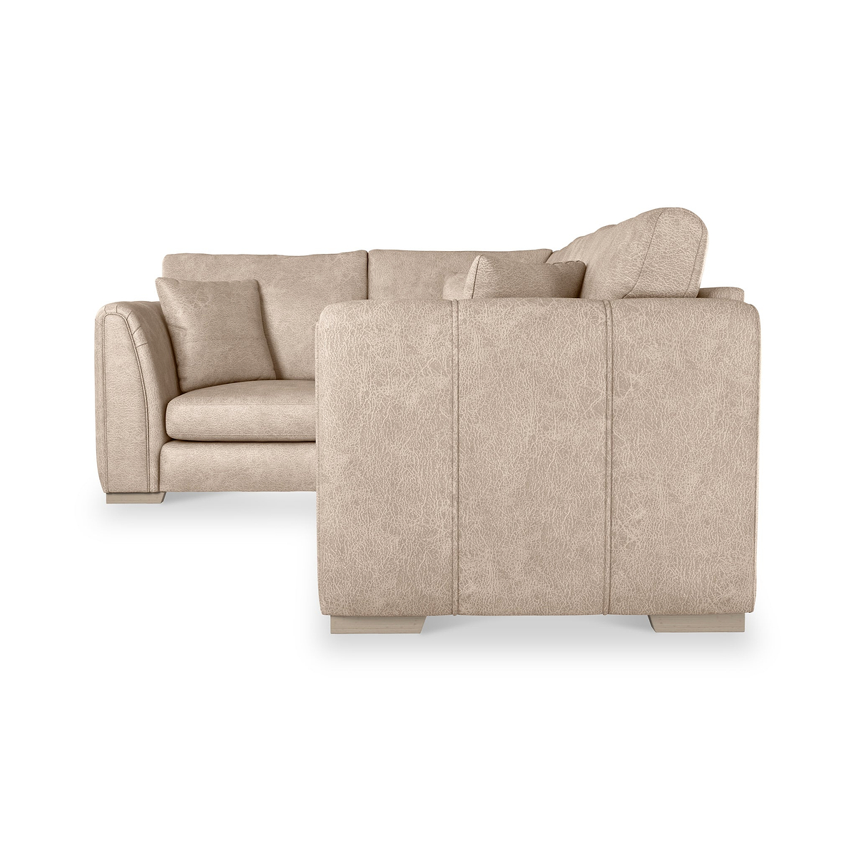 Oakley-faux-leather-lh-corner-sofa-mink from Roseland Furniture