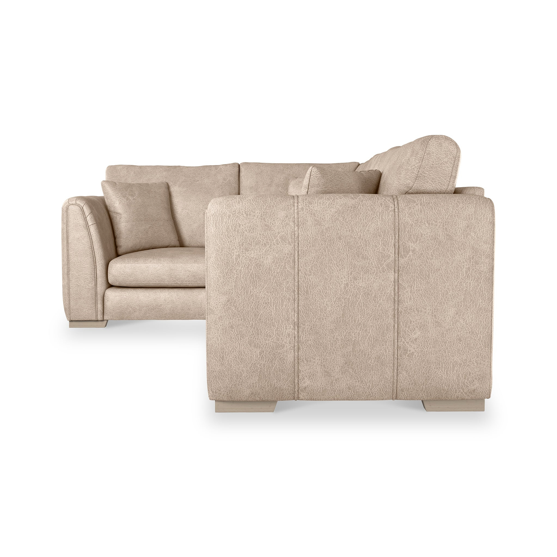 Oakley-faux-leather-lh-corner-sofa-mink from Roseland Furniture