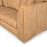 Oakley-faux-leather-lh-corner-sofa-tan from Roseland Furniture