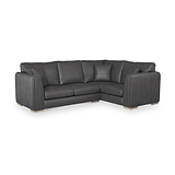 Oakley-faux-leather-rh-corner-sofa-charcoal from Roseland Furniture
