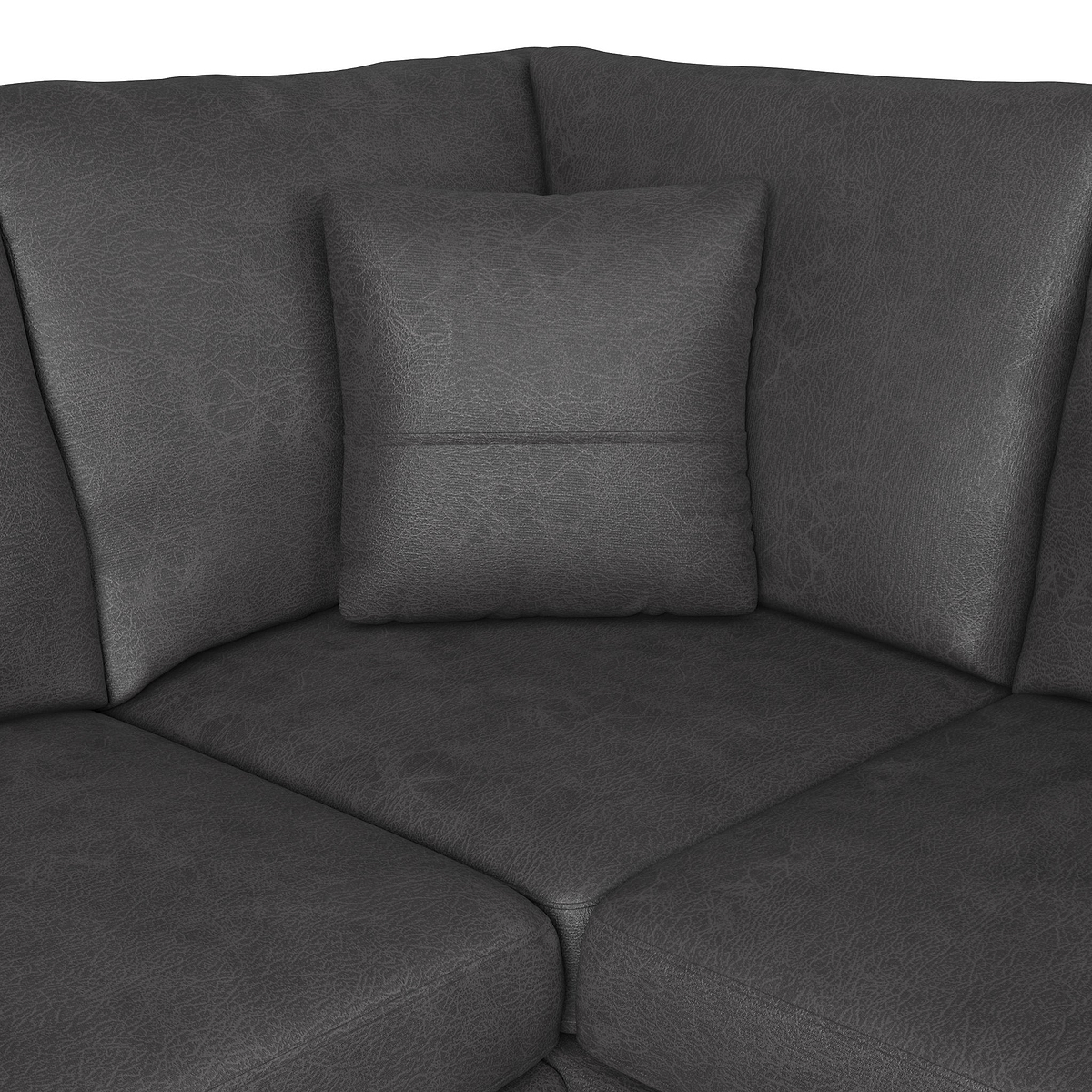 Oakley-faux-leather-rh-corner-sofa-charcoal from Roseland Furniture
