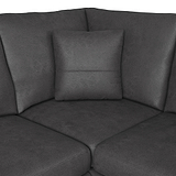 Oakley-faux-leather-rh-corner-sofa-charcoal from Roseland Furniture