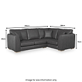Oakley-faux-leather-rh-corner-sofa-charcoal from Roseland Furniture