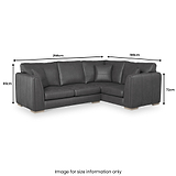 Oakley-faux-leather-rh-corner-sofa-charcoal from Roseland Furniture