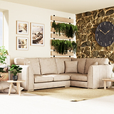 Oakley-faux-leather-rh-corner-sofa-mink from Roseland Furniture