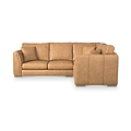 Oakley-faux-leather-rh-corner-sofa-tan from Roseland Furniture