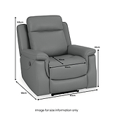 Denbor Leather Recliner Armchair dimensions