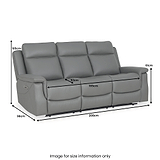 Denbor Electric Leather Recliner 3 Seater Sofa dimensions