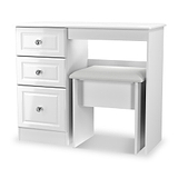 Kinsley White Gloss Dressing Table with Stool