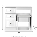 Kinsley White Gloss Dressing Table with Stool