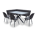 Camber Textured Fabric Corner Dining Bench from Roseland Furniture