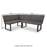 Camber Textured Fabric Corner Dining Bench from Roseland Furniture