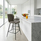 Camber Charcoal Textured Fabric Bar Stool from Roseland Furniture