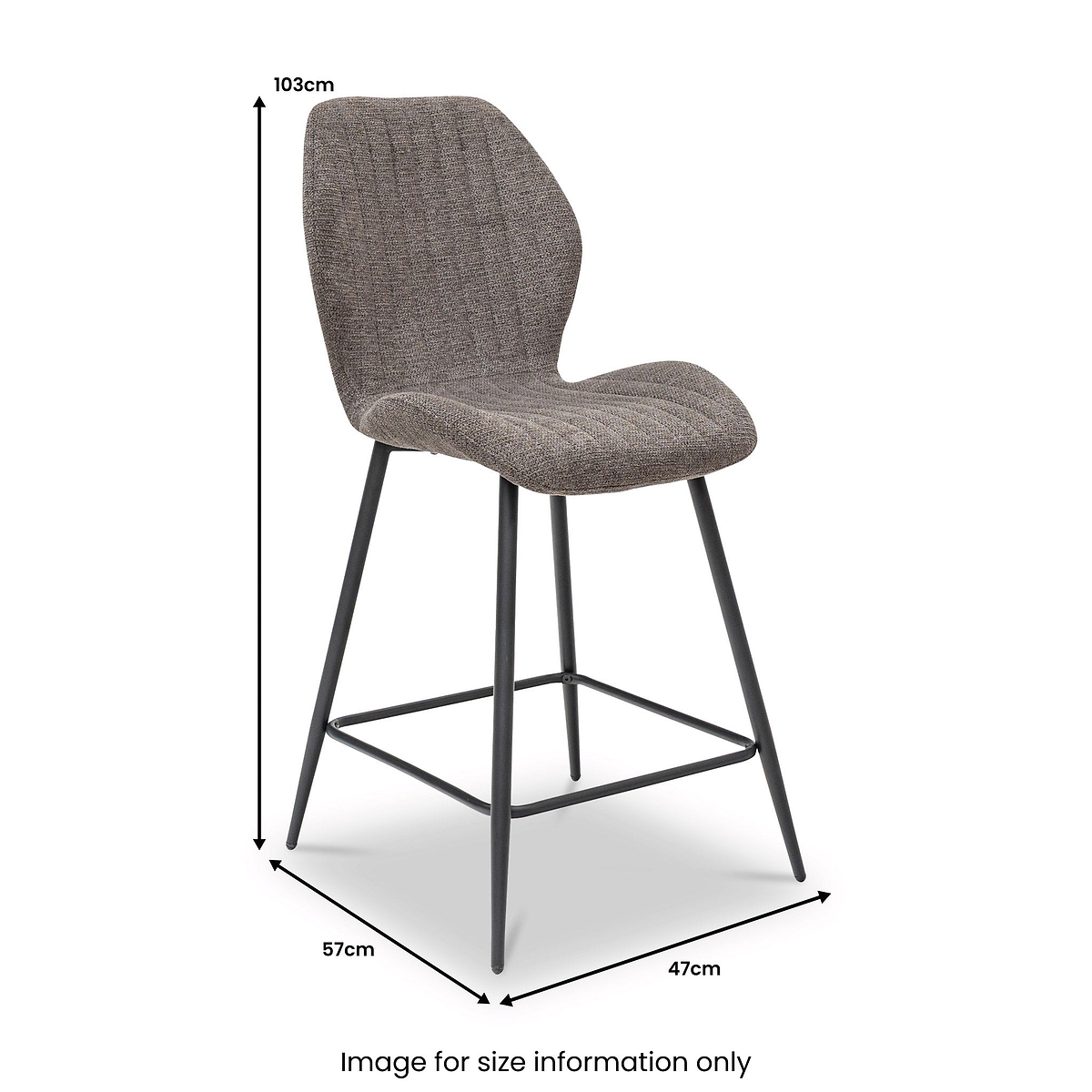 Camber Textured Fabric Bar Stool from Roseland Furniture