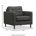 Barclay Armchair Graphite Dims from Roseland Furniture