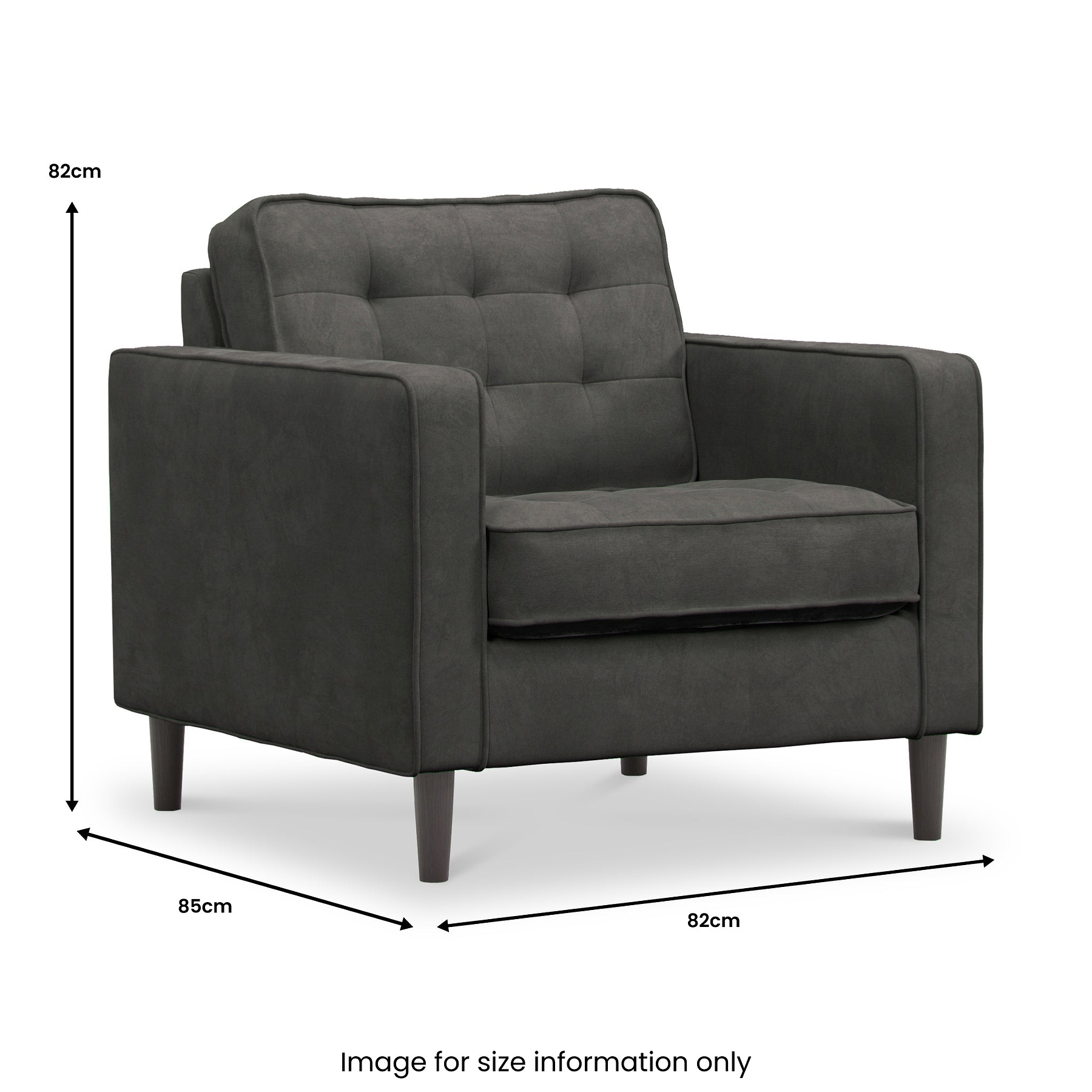 Barclay Armchair Graphite Dims from Roseland Furniture