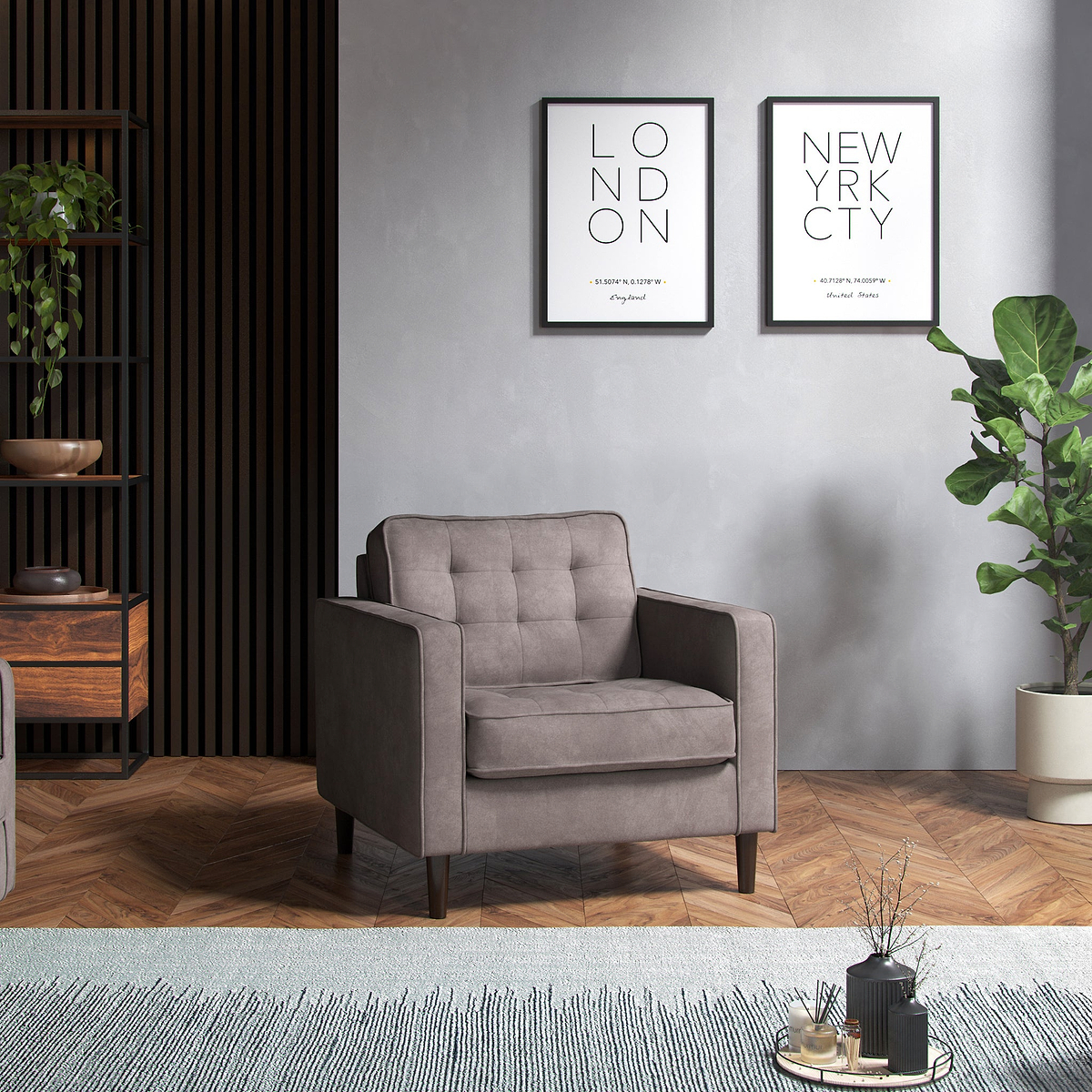 Barclay Armchair Pewter from Roseland Furniture