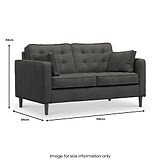 Barclay 2 Seater Sofa Graphite from Roseland Furniture