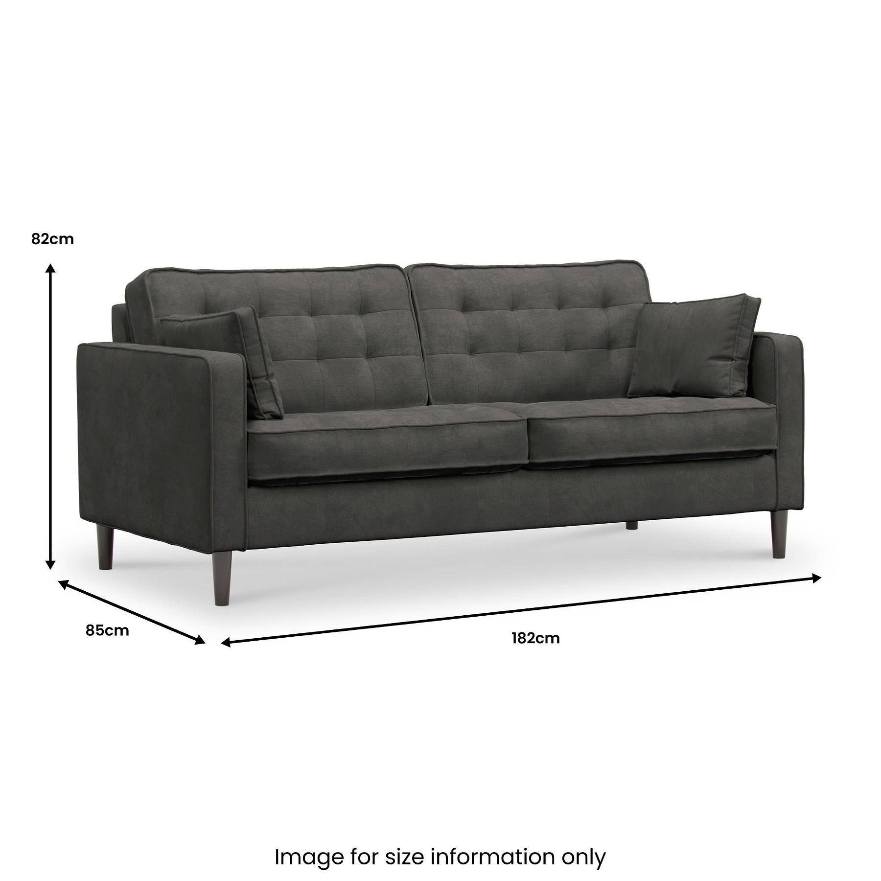 Barclay 3 Seater Sofa Graphite Life1 from Roseland Furniture