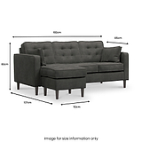 Barclay Reversible Chaise Graphite Dims from Roseland Furniture