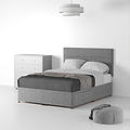 RFBAS-SK-2D-SS---Farrow-Bar-26HB-Divan-Linen-Look-SK-2-Drawers-Linen-Silver---Life2 from Roseland Furniture