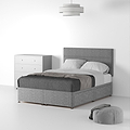RFBAS-SK-4D-SS---Farrow-Bar-26HB-Divan-Linen-Look-SK-4-Drawers-Linen-Silver---Life1 from Roseland Furniture