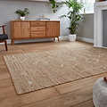 Karin Natural Diamond Patterned Jute Rug for bedroom