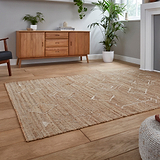 Karin Natural Diamond Patterned Jute Rug for bedroom