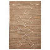 Karin Natural Diamond Patterned Jute Rug from Roseland Furniture