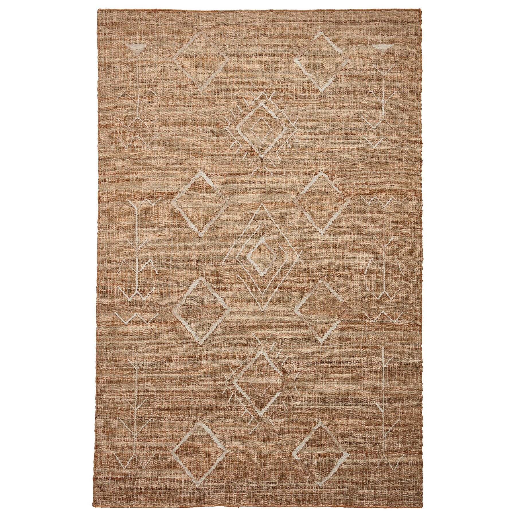Karin Natural Diamond Patterned Jute Rug from Roseland Furniture