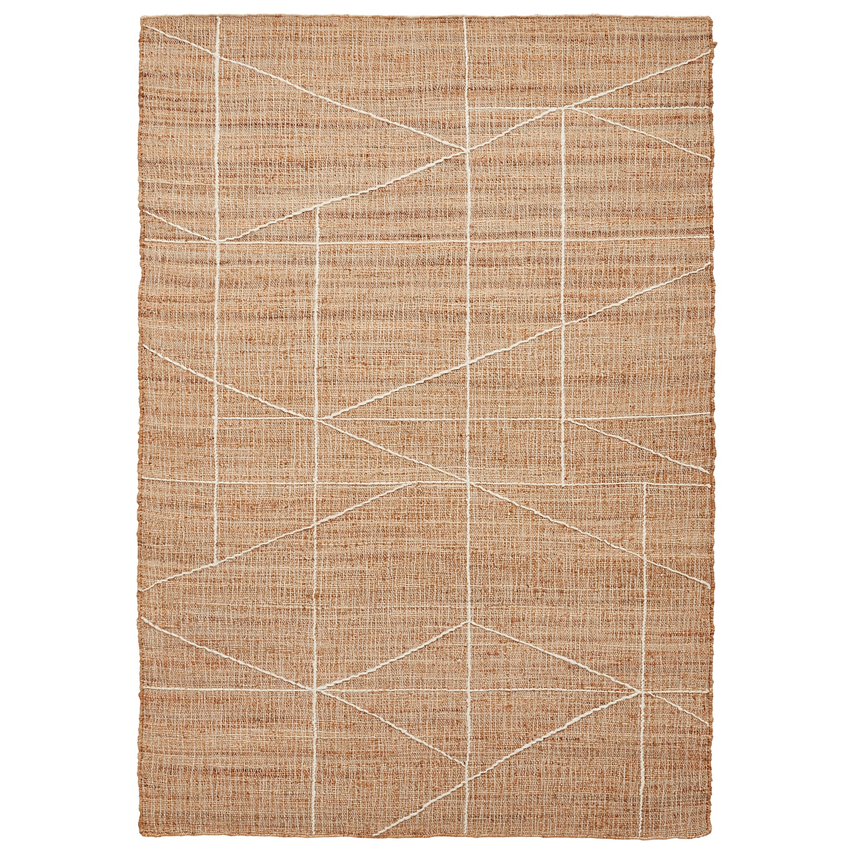 Karin Natural Geometric Jute Rug from Roseland Furniture