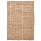 Karin Natural Geometric Jute Rug from Roseland Furniture