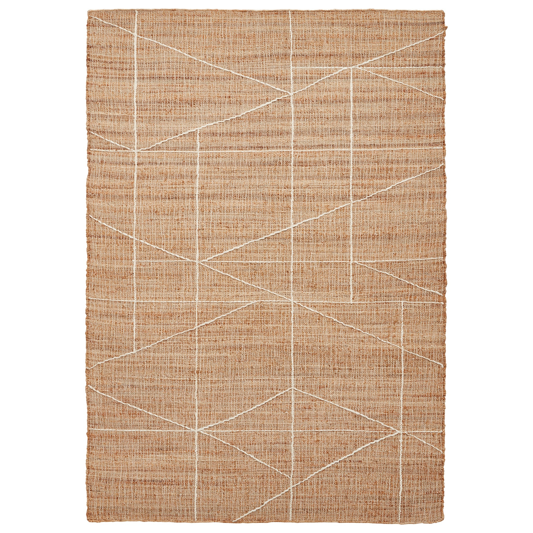 Karin Natural Geometric Jute Rug from Roseland Furniture