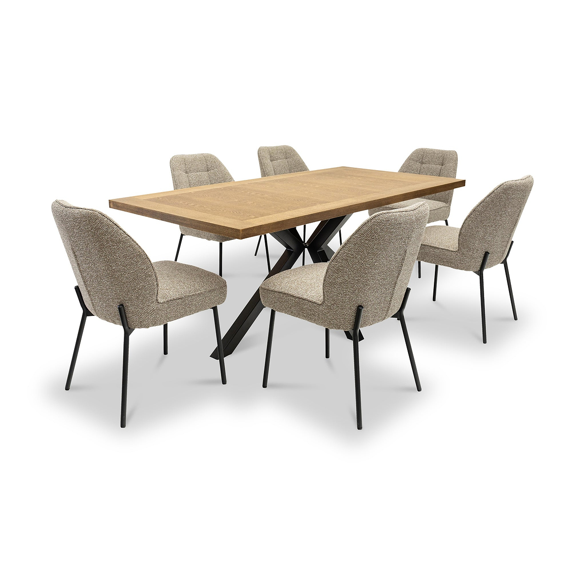 Farlie Oak effect 180cm Dining Table from Roseland Furniture