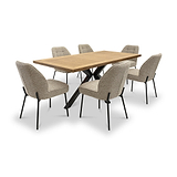Farlie Oak effect 180cm Dining Table from Roseland Furniture
