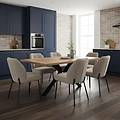 Farlie Oak effect 180cm Dining Table for modern kitchen and dining rooms